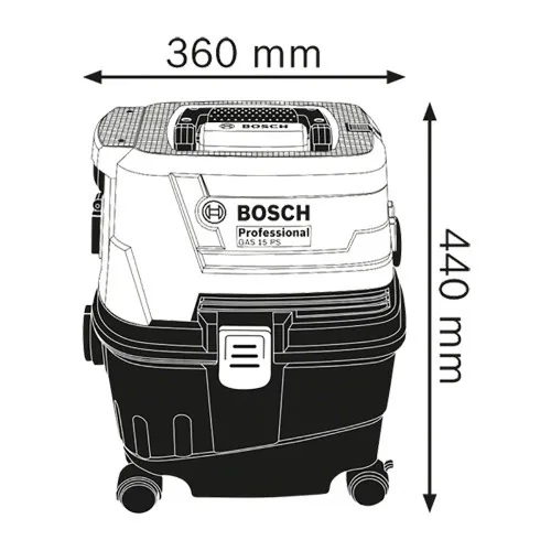 Aspirador de pó e líquido 1100 Watts 10 litros - GAS 15 PS  220V