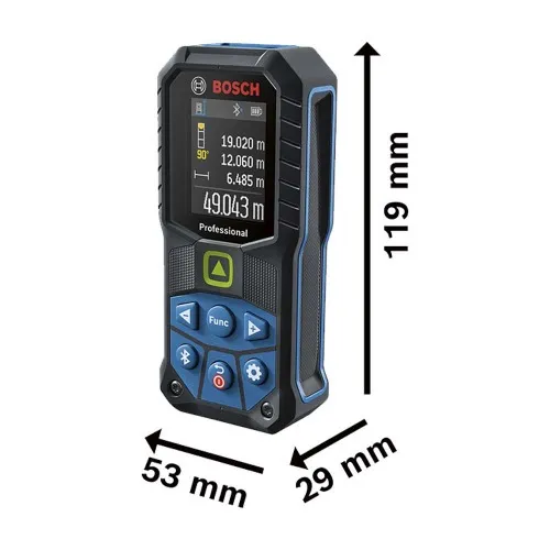Trena a laser Verde leitura até 50 metros com Bluetooth - GLM 50-27 CG