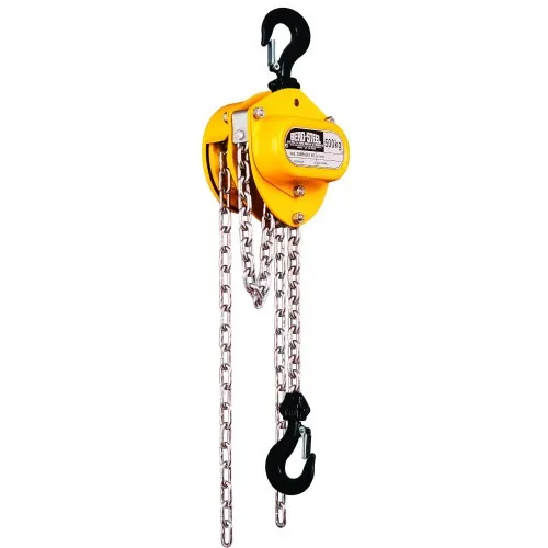 Talha manual com capacidade de 500 kg e 5 metros de corrente - NT500