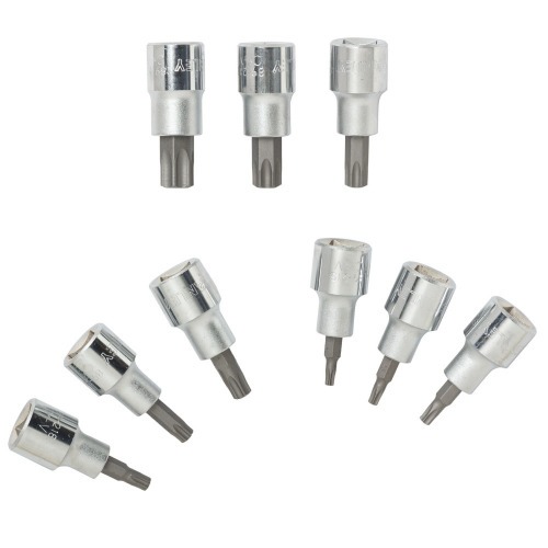 Jogo de soquete hexalobular encaixe de 1/2