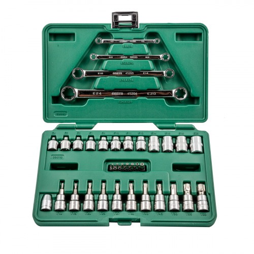 Jogo de soquetes e chaves E-Torx com 35 peças - ST09010SJ Jogo de soquetes e chaves E-Torx com 35 peças - ST09010SJ