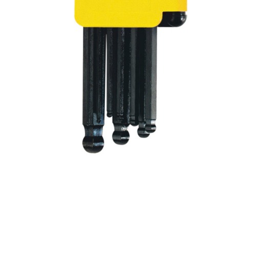 Jogo de chave allen abaulada 1,5 a 10 mm com 9 peas - 69-256