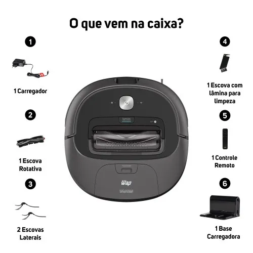 Robô aspirador de pó Wi-fi Comando de voz - ROBOT WCONNECT  110V/220V