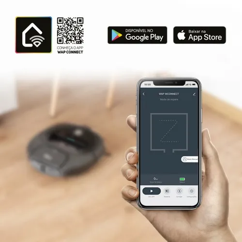 Robô aspirador de pó Wi-fi Comando de voz - ROBOT WCONNECT  110V/220V