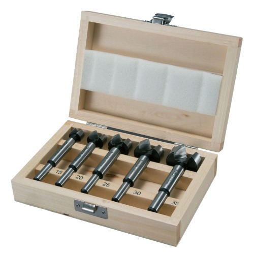 Jogo de brocas 15 a 35 mm para fechadura com 5 peças - FORSTNER Jogo de brocas 15 a 35 mm para fechadura com 5 peças - FORSTNER