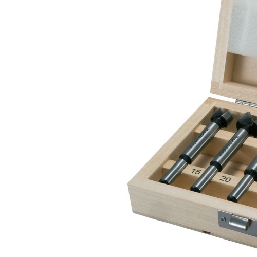 Jogo de brocas 15 a 35 mm para fechadura com 5 peças - FORSTNER Jogo de brocas 15 a 35 mm para fechadura com 5 peças - FORSTNER