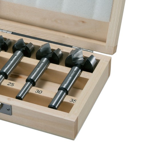 Jogo de brocas 15 a 35 mm para fechadura com 5 peças - FORSTNER Jogo de brocas 15 a 35 mm para fechadura com 5 peças - FORSTNER