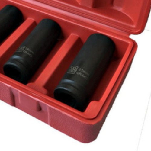 Jogo de soquete de impacto sextavado longo 14 a 21 mm 1/2