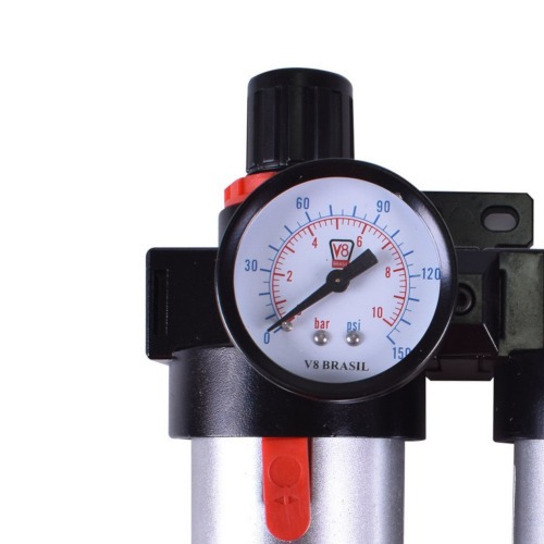 Conjunto filtro regulador e lubrificador 1/2 Conjunto filtro regulador e lubrificador 1/2