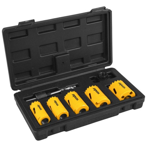 Jogo de serra copo bimetal 22 à 38 mm com 7 peças - SCV 40 Jogo de serra copo bimetal 22 à 38 mm com 7 peças - SCV 40