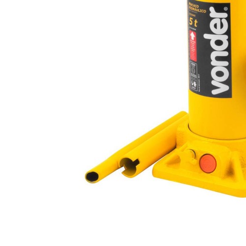 Macaco hidrulico tipo garrafa capacidade de 5 toneladas amarelo