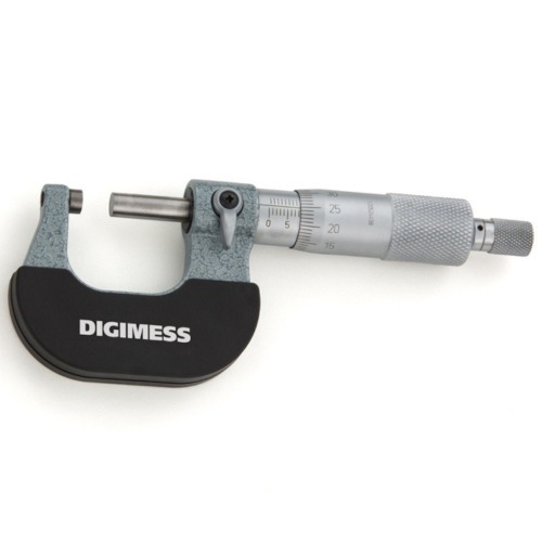 Micrmetro externo de ao forjado capacidade de  0 - 25 mm exatido de 0,004 mm