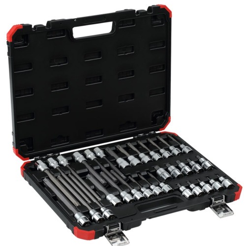 Jogo de soquete hexalobular encaixe 1/2