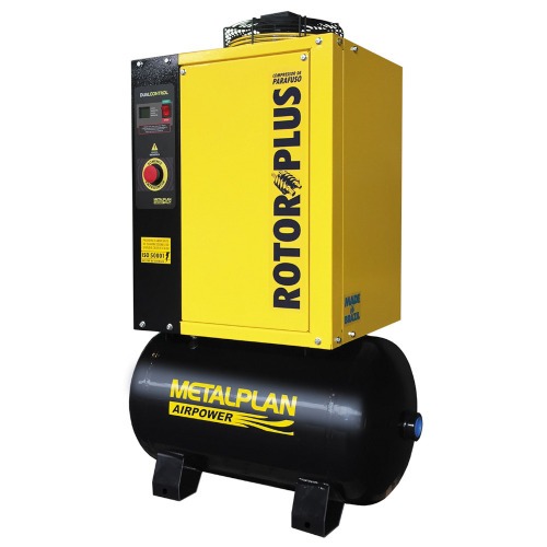 Compressor de ar de parafuso 4 hp 70 litros 10 bar trifásico 220V - Rotor Plus 4 Compressor de ar de parafuso 4 hp 70 litros 10 bar trifásico 220V - Rotor Plus 4