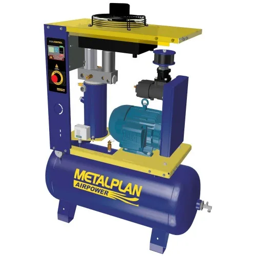 Compressor de ar de parafuso 6 hp 100 litros 12 bar trifásico 220V - Rotor Plus 6