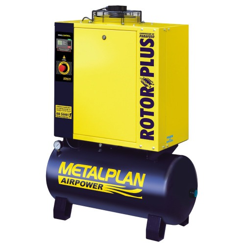 Compressor de ar de parafuso 6 hp 100 litros 12 bar trifásico 220V - Rotor Plus 6 Compressor de ar de parafuso 6 hp 100 litros 12 bar trifásico 220V - Rotor Plus 6