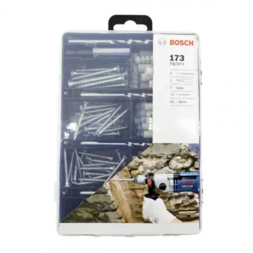 Jogo de acessrios para furar e parafusar com 173 peas