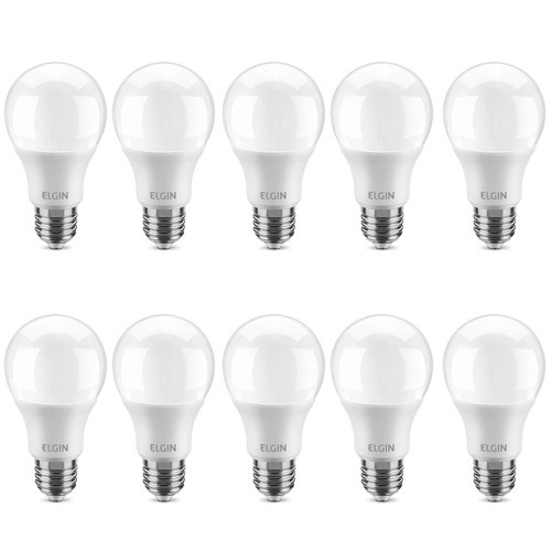 Kit 10 Lâmpadas led bulbo 12W 1050 lúmens branca fria - A60  110V/220V Kit 10 Lâmpadas led bulbo 12W 1050 lúmens branca fria - A60  110V/220V
