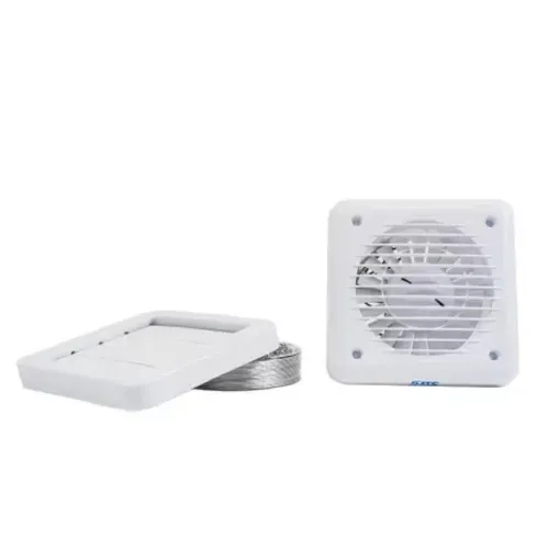Exaustor para banheiro diâmetro de 126 mm com grade e duto - KIT ITC 125  110V