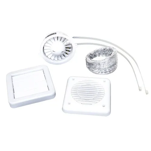 Exaustor para banheiro diâmetro de 126 mm com grade e duto - KIT ITC 125  110V