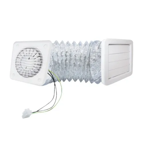 Exaustor para banheiro diâmetro de 126 mm com grade e duto - KIT ITC 125  110V