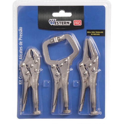 Alicate de pressão jogo com 3 peças - V-3 Alicate de pressão jogo com 3 peças - V-3