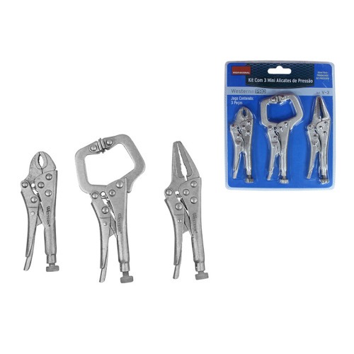 Alicate de pressão jogo com 3 peças - V-3 Alicate de pressão jogo com 3 peças - V-3