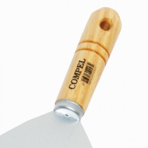 Espátula em aço temperado com cabo de madeira nº 12 Espátula em aço temperado com cabo de madeira nº 12