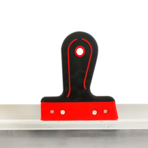 Esptula de ao inox 450 mm cabo emborrachado