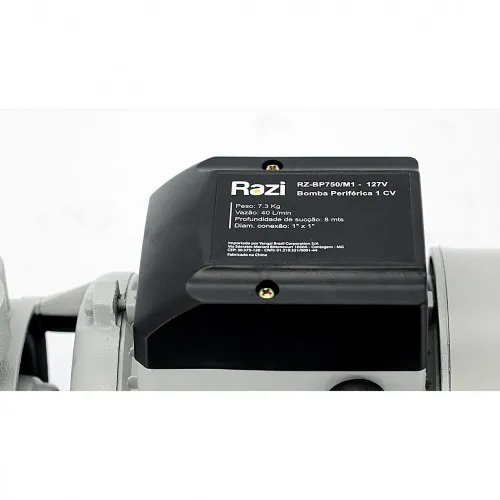 Motobomba periférica 1 hp monofásica - RZ-BP750  220V