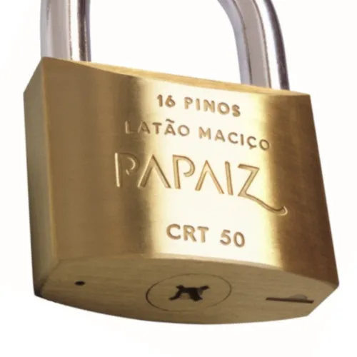 Cadeado em latão de 50 mm com chave tetra - CRT50