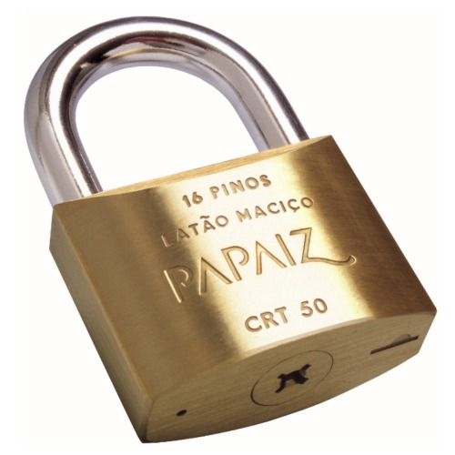 Cadeado em latão de 50 mm com chave tetra - CRT50 Cadeado em latão de 50 mm com chave tetra - CRT50