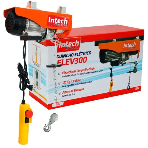 Guincho talha elétrica 150/300 kg elevação até 12 m - ELEV300  220V