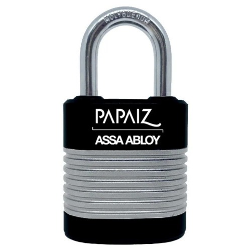 Cadeado em aço lâminado 40 mm com chave plana e capa de alta proteção Cadeado em aço lâminado 40 mm com chave plana e capa de alta proteção