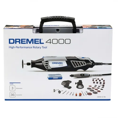 Kit micro retífica com 3 acoplamentos e 36 acessórios - 4000  110V