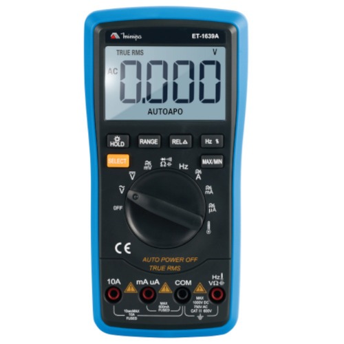 Multmetro digital porttil CAT III 600V True RMS - ET-1639A