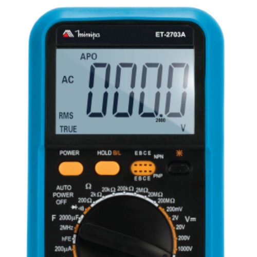 Multmetro digital porttil CAT III 600V True RMS - ET-2703A