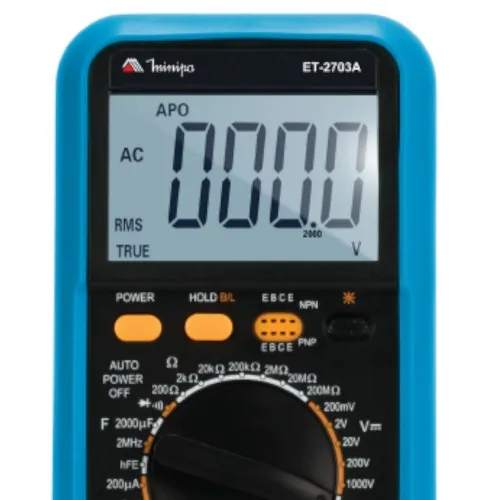 Multímetro digital portátil CAT III 600V True RMS - ET-2703A