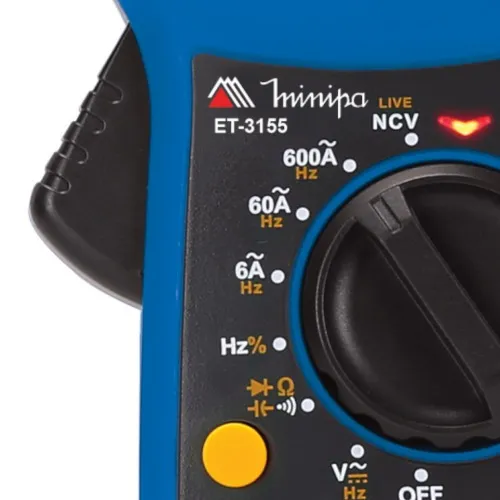 Alicate amperímetro digital CAT III 600V True RMS - ET-3155