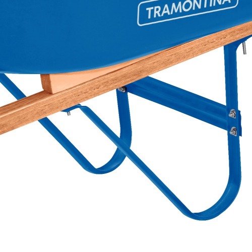 Carrinho de mo com caamba metlica rasa 50L brao de madeira