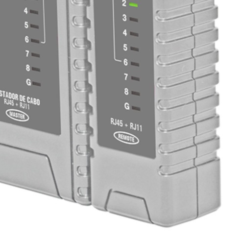 Testador de cabos de rede RJ11 e RJ45 - HTC-31 Testador de cabos de rede RJ11 e RJ45 - HTC-31
