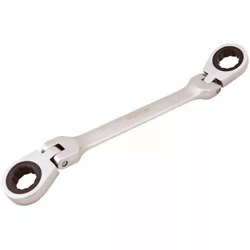 Chave estrela articulável 10 x 11 mm com catraca aço cromo vanádio