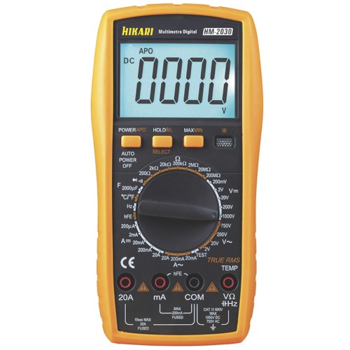 Mult�metro digital port�til 600 Volts CAT IV True RMS - HM-2030