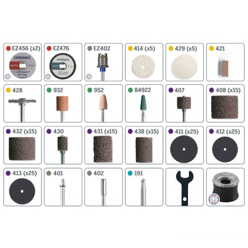 Kit de acessrios para micro retfica com 160 peas - 710