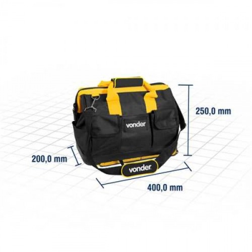 Bolsa de lona 400 x 200 x 300 mm 16 bolsos - BL 070 Bolsa de lona 400 x 200 x 300 mm 16 bolsos - BL 070