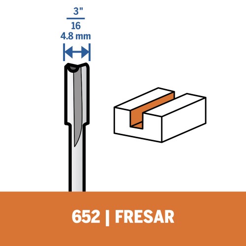 Fresa reta para micro retfica - 652