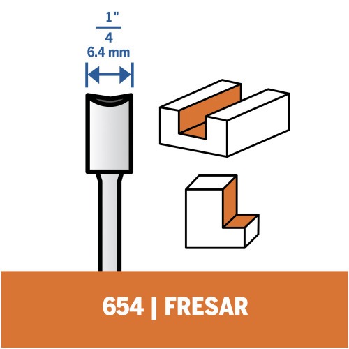 Fresa reta para micro retfica - 654