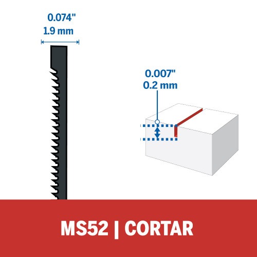 Lâmina de serra Moto-Saw para madeira e plástico 5 peças - MS52 Lâmina de serra Moto-Saw para madeira e plástico 5 peças - MS52