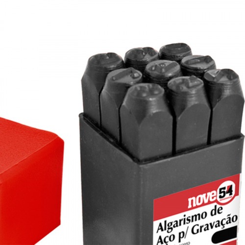 Jogo de algarismo de a�o para grava��o 10 mm 