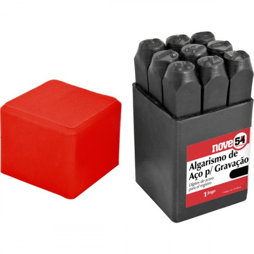 Jogo de algarismo de a�o para grava��o 10 mm 